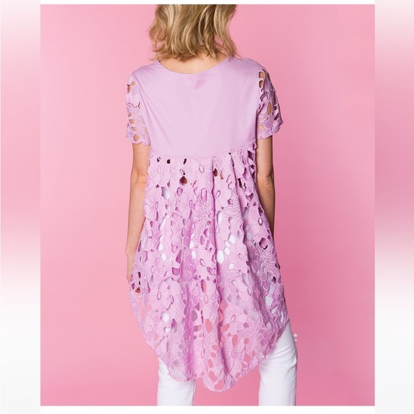 NWT CROSBY by Mollie Burch | Rock Star Print Shawna Hi-Low Top -Sz S - Picture 8 of 11